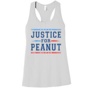 Us Flag Peanut Squirrel Justice For Peanut The Squirrel Gift Women's Racerback Tank