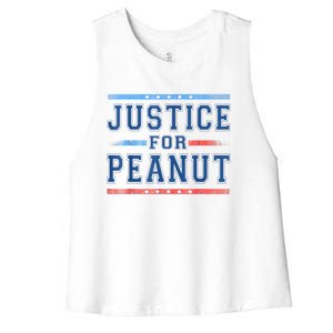 Us Flag Peanut Squirrel Justice For Peanut The Squirrel Gift Women's Racerback Cropped Tank