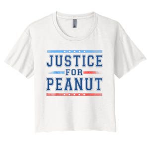 Us Flag Peanut Squirrel Justice For Peanut The Squirrel Gift Women's Crop Top Tee