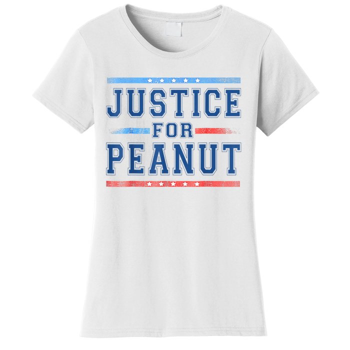 Us Flag Peanut Squirrel Justice For Peanut The Squirrel Gift Women's T-Shirt