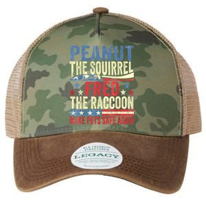 Us Flag Peanut The Squirrel & Fred The Raccoon Make Pets Safe Again Gift Legacy Tie Dye Trucker Hat