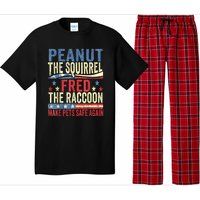 Us Flag Peanut The Squirrel & Fred The Raccoon Make Pets Safe Again Gift Pajama Set