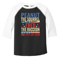 Us Flag Peanut The Squirrel & Fred The Raccoon Make Pets Safe Again Gift Toddler Fine Jersey T-Shirt