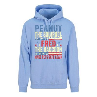 Us Flag Peanut The Squirrel & Fred The Raccoon Make Pets Safe Again Gift Unisex Surf Hoodie