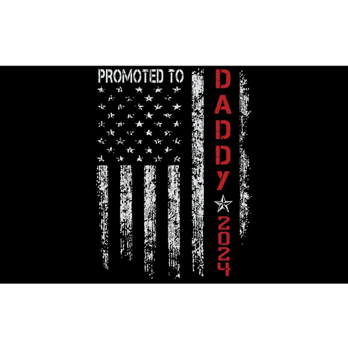 Usa Flag Promoted To Daddy Est 2024 New Dad First Time Dad Bumper Sticker