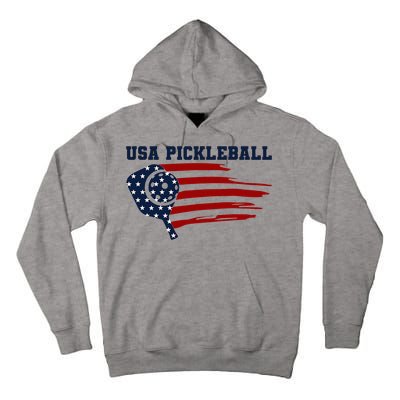 USA Flag Pickleball Design Tall Hoodie