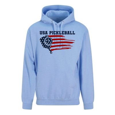 USA Flag Pickleball Design Unisex Surf Hoodie