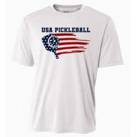 USA Flag Pickleball Design Cooling Performance Crew T-Shirt