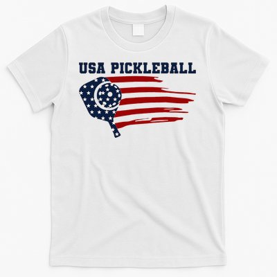 USA Flag Pickleball Design T-Shirt