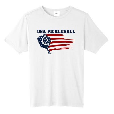 USA Flag Pickleball Design Tall Fusion ChromaSoft Performance T-Shirt