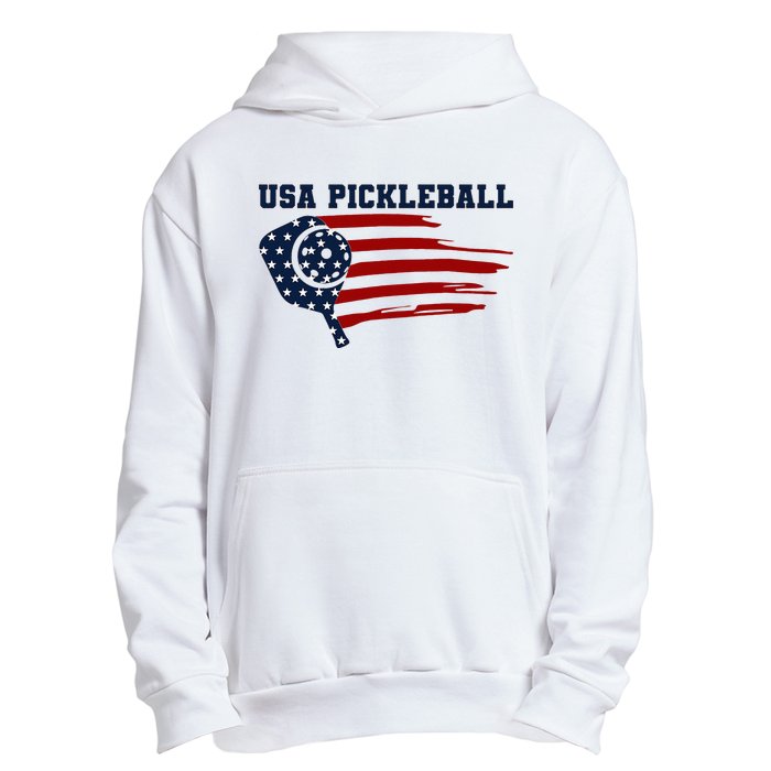 USA Flag Pickleball Design Urban Pullover Hoodie