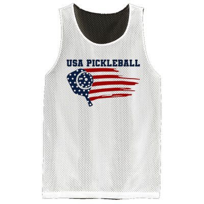 USA Flag Pickleball Design Mesh Reversible Basketball Jersey Tank