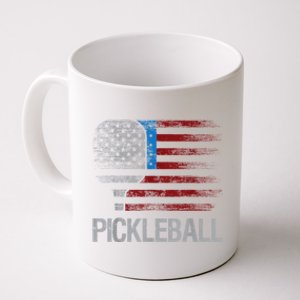 US Flag Pickleball Player Paddleball Lover Coffee Mug