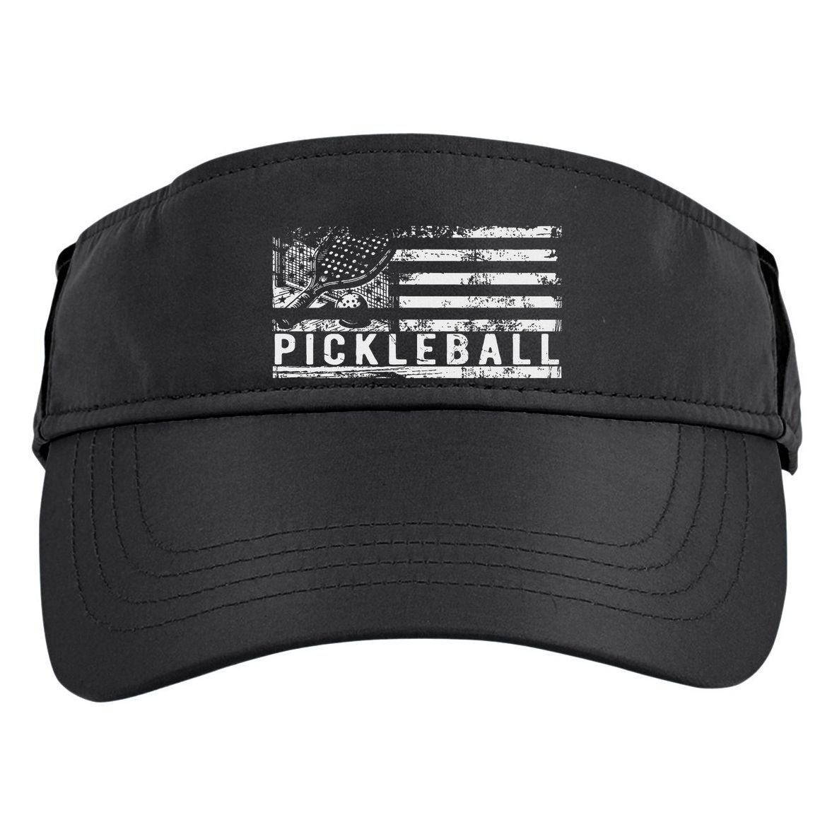Us Flag Pickleball American Pickleball Player Adult Drive Performance Visor