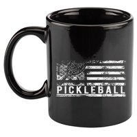 Us Flag Pickleball American Pickleball Player 11oz C Handle Ceramic Mug