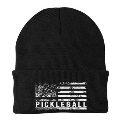 Us Flag Pickleball American Pickleball Player Beanie