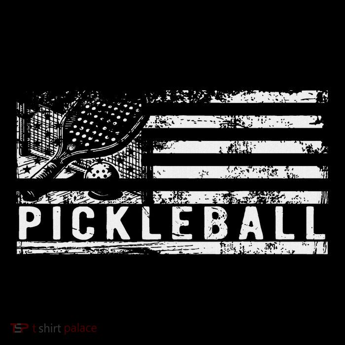 Us Flag Pickleball American Pickleball Player Drawstring Bag