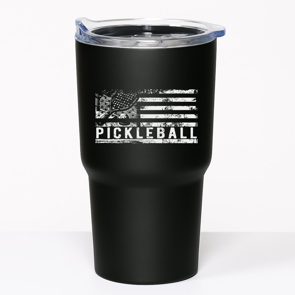 Us Flag Pickleball American Pickleball Player Tumbler