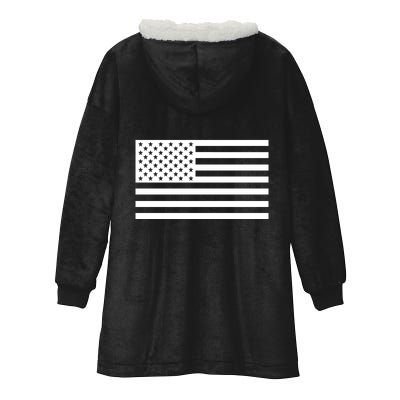 USA Flag Patriotic Front & Back United States Of America Pride Hooded Wearable Blanket