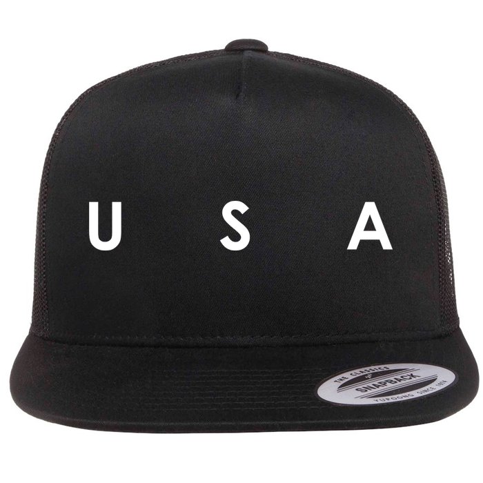 USA Flag Patriotic Front & Back United States Of America Pride Flatbill Hat