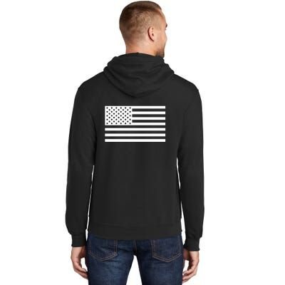 USA Flag Patriotic Front & Back United States Of America Pride Tall Hoodie