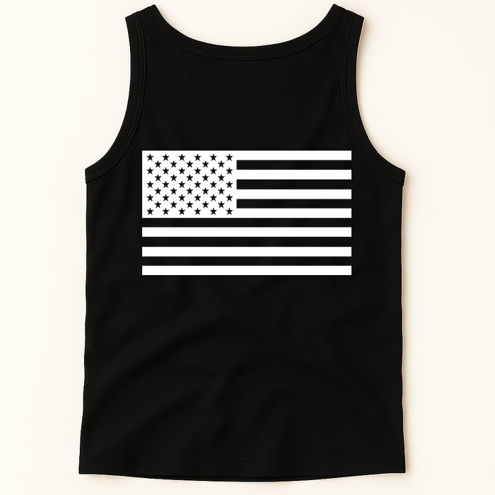 USA Flag Patriotic Front & Back United States Of America Pride Tank Top