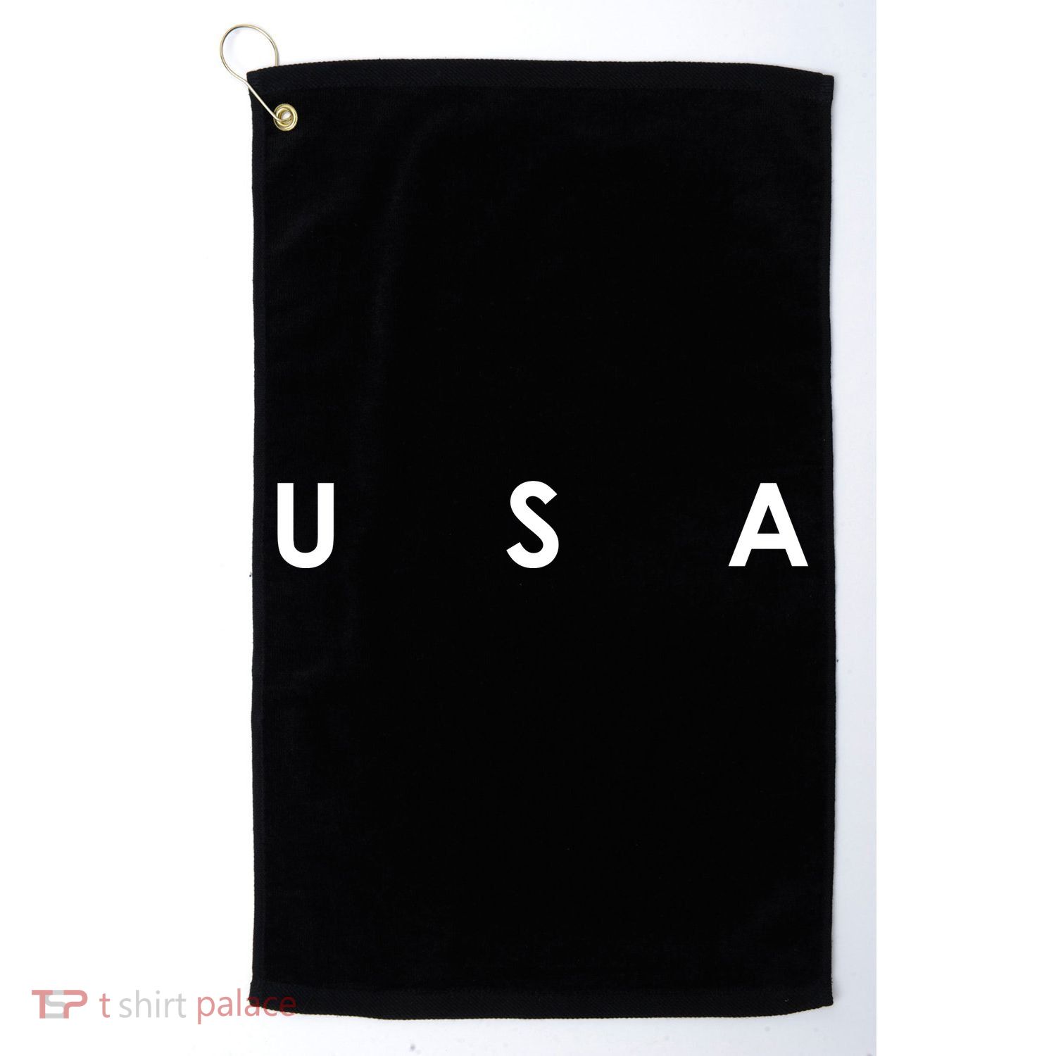 USA Flag Patriotic Front & Back United States Of America Pride Golf Towel