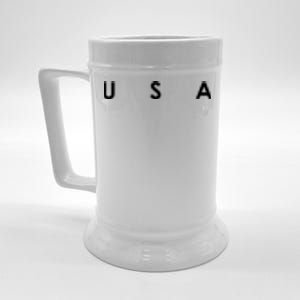 USA Flag Patriotic Front & Back United States Of America Pride Beer Stein