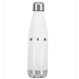 USA Flag Patriotic Front & Back United States Of America Pride Stainless Steel Insulated Water Bottle