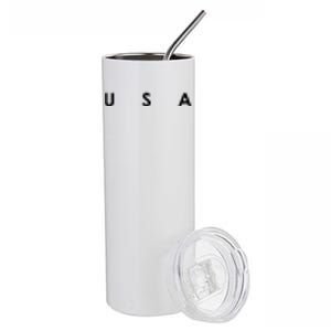 USA Flag Patriotic Front & Back United States Of America Pride Stainless Steel Tumbler