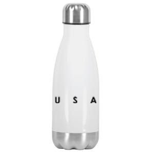 USA Flag Patriotic Front & Back United States Of America Pride Stainless Steel Insulated Water Bottle