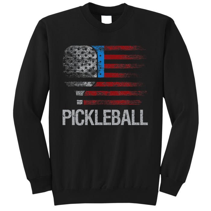 US Flag Pickleball Player Paddleball Lover Sweatshirt