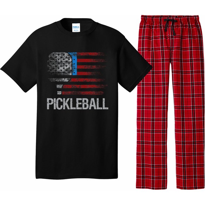 US Flag Pickleball Player Paddleball Lover Pajama Set