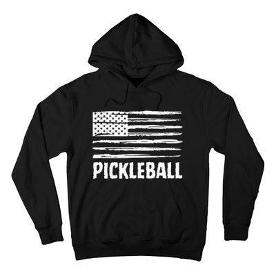 USA Flag Pickleball Vintage Cool Hoodie