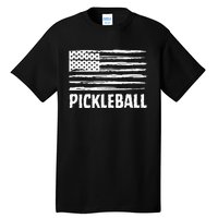 USA Flag Pickleball Vintage Cool Tall T-Shirt