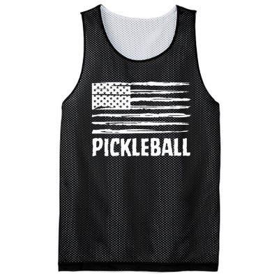 USA Flag Pickleball Vintage Cool Mesh Reversible Basketball Jersey Tank