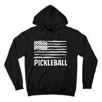 USA Flag Pickleball Vintage Cool Tall Hoodie