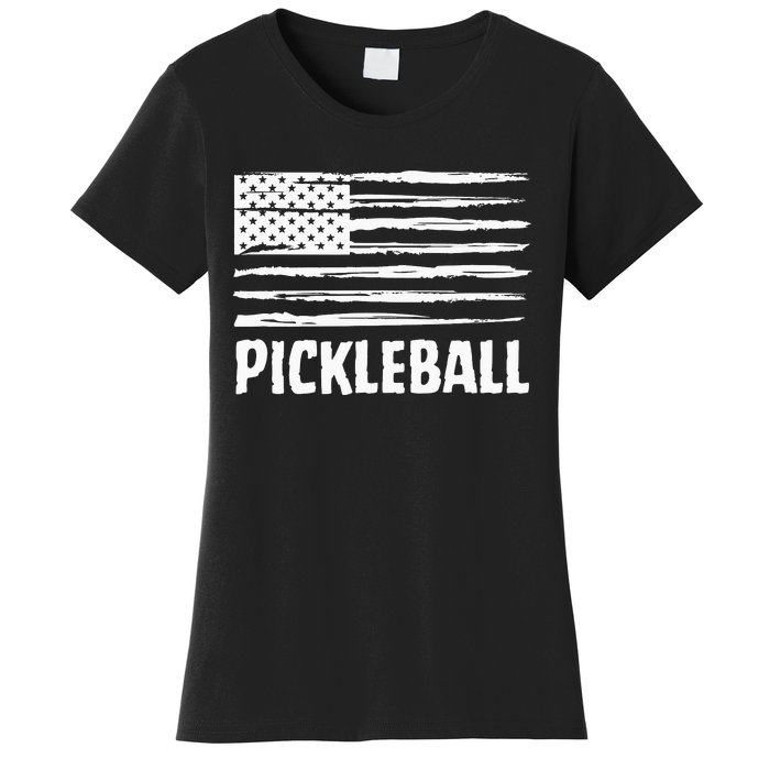 USA Flag Pickleball Vintage Cool Women's T-Shirt