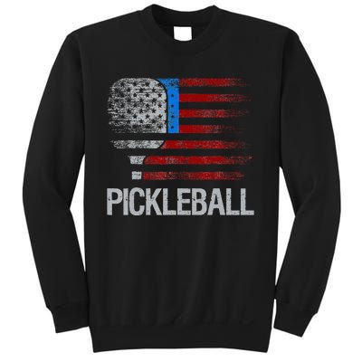 US Flag Pickleball Player Paddleball Lover Sweatshirt