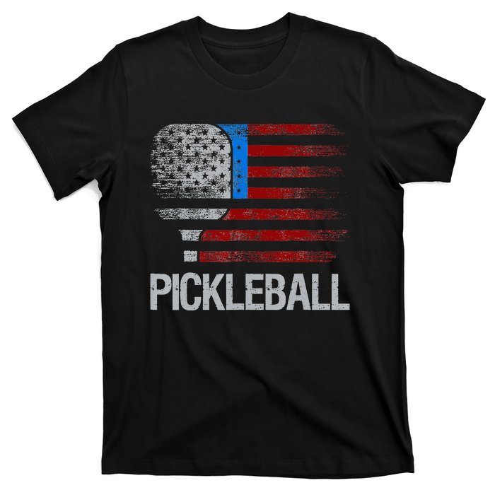 US Flag Pickleball Player Paddleball Lover T-Shirt