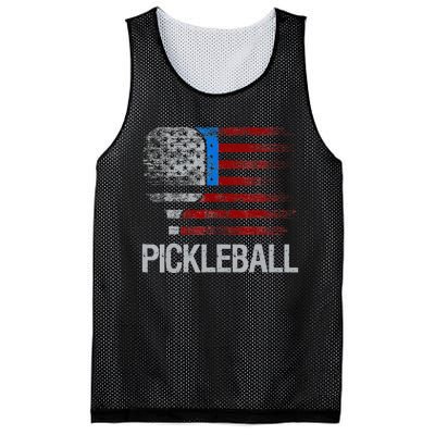 US Flag Pickleball Player Paddleball Lover Mesh Reversible Basketball Jersey Tank