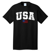 USA Flag Patriotic 4th Of July America Day Of Independence Tall T-Shirt