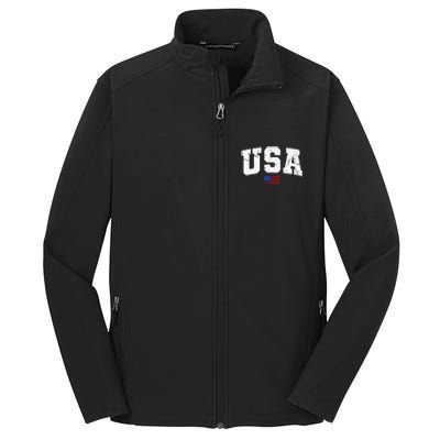 USA Flag Patriotic 4th Of July America Day Of Independence Core Soft Shell Jacket