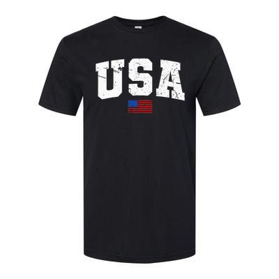 USA Flag Patriotic 4th Of July America Day Of Independence Softstyle CVC T-Shirt