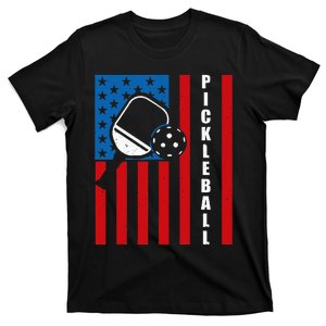 US Flag Pickleball Player Paddleball Lover T-Shirt