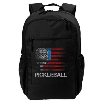 Us Flag Pickleball Player Paddleball Lover Backpack