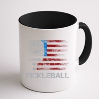 Us Flag Pickleball Player Paddleball Lover Mug