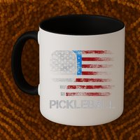 Us Flag Pickleball Player Paddleball Lover Mug