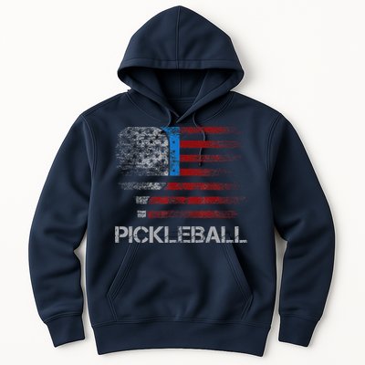 Us Flag Pickleball Player Paddleball Lover Hoodie