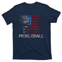 Us Flag Pickleball Player Paddleball Lover T-Shirt